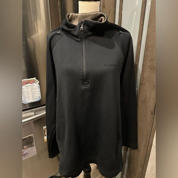 Columbia Black and Tan Half-Zip Pullover - Picture 1 of 4